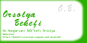 orsolya bekefi business card